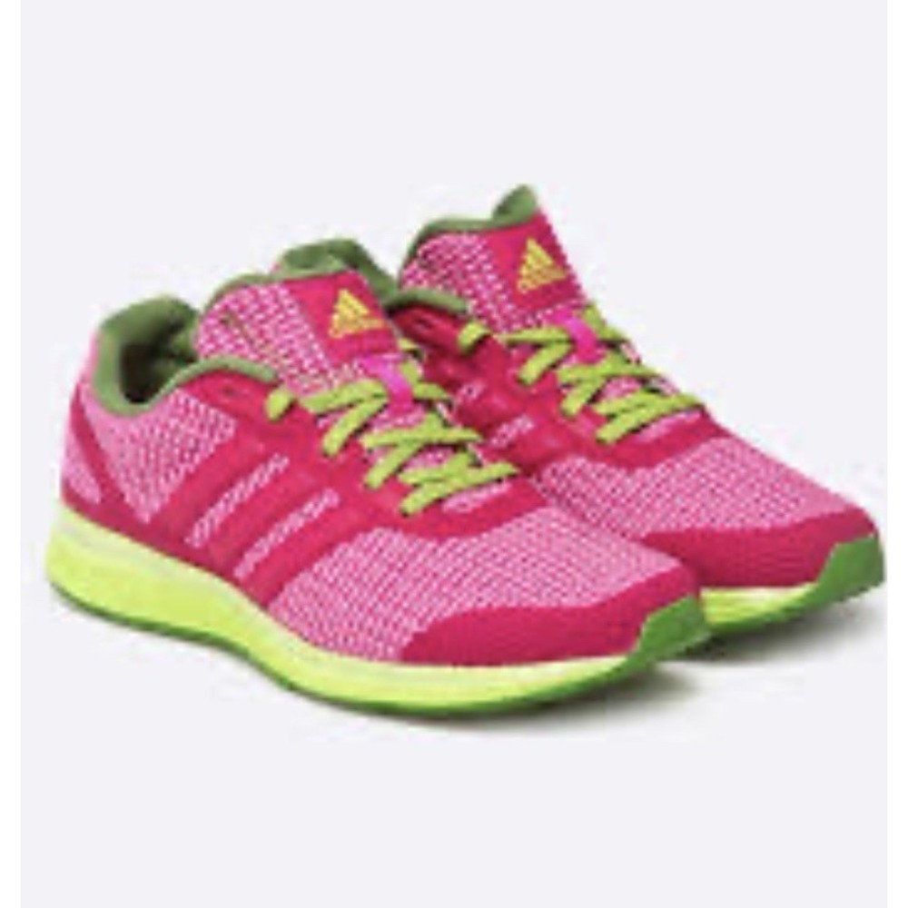 Adidas Women's Mana Bounce 8 Pink Green Running Shoes Athletic Mesh Trainers